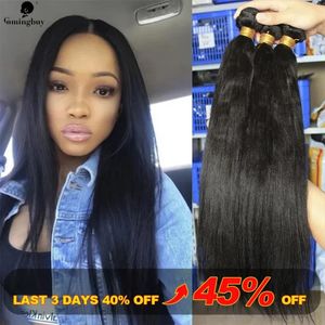 Light Yaki Straight Human Hair Bundels Braziliaanse Raw Virgin Weave Kinky Bundel Comingbuy 231226