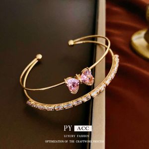 Double couche de zircon léger de la Corée du Sud Fashion exquise de haute qualité bracelet Doux et de style polyvalent artisanat