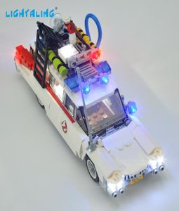 Lightaling LED -lichtkit voor Ghostbusters Ecto1 Toys Compatibel met merk 21108 Bouwstenen Bricks USB -lading Y11304004669