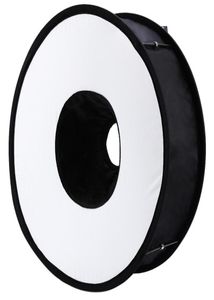 LightDow 45cm opvouwbare ringsnelheidsliet flash diffuser macro shoot round softbox voor canon nikon sony pentax godox speedlight7838456