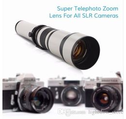Lightdow 650-1300mm F8.0-F16 Super téléobjectif Zoom manuel + T2-AI pour Nikon D3100 D3200 D5000 D5100 D5200 D7100 appareil photo reflex numérique