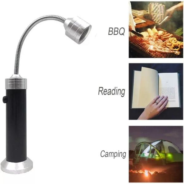 Lighters 9 LEDS PLOCHELAGHE BBQ GRILL Light Outdoor Super Bright Magnetic Base à 360 degrés Barbecue Soft Tube Torch Lighting