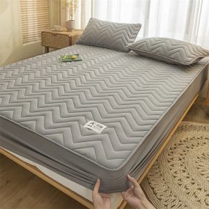 Aanstekers katoen dikker gewatteerd matrasafdekking queen king size emed vel met elastische band dik bed beddengoed zachte kussen voor bed