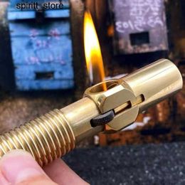 Lighters Homeproduct Centerretro Brass Vis Lightretro Scolable Trench Collection Giftgasoline and Kerosène Light -79 * 18 mm S24513 S24513