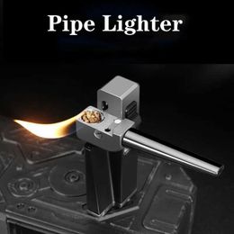Lighters Jobon Creative Pliage Pipe Butane Lampe à gaz Recyclage des accessoires de cigarettes à flamme oblique multipctionnelles S24513