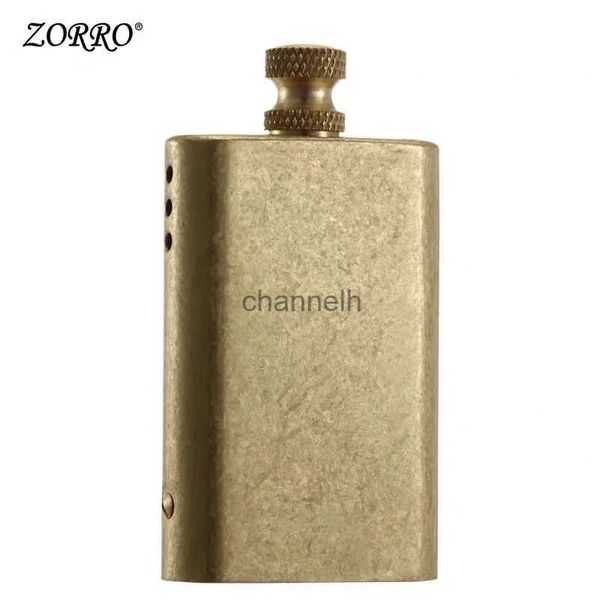 Briquets Nouveau Original pur cuivre Match rétro kérosène huile Cigarettes briquet tirer allumage feu hommes fumer outil cadeau pour homme YQ240221