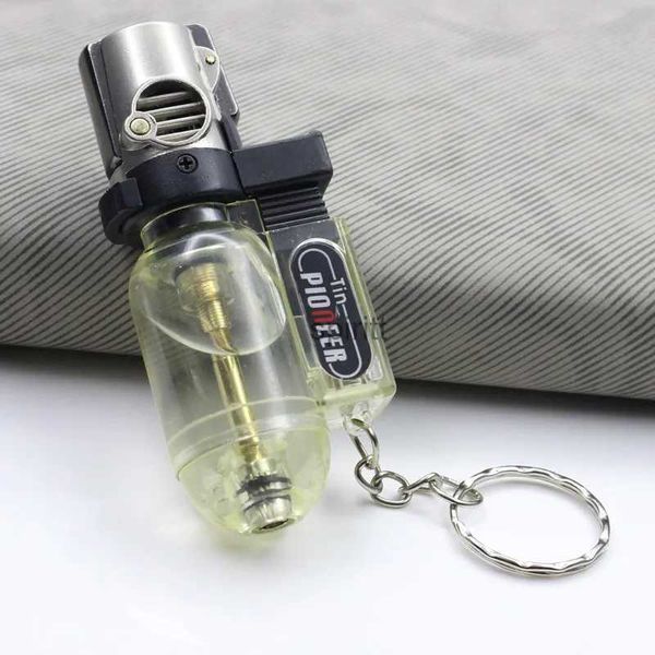 Briquets Portable Mini briquet à gaz Rechargeable Jet Butane pistolet de soudage torche briquet porte-clés briquets BBQ outils d'extérieur pas de carburant YQ240124