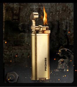 Los encendedores prometen la lámpara de gasolina de la llama Material de latón Flint Lámpara de aceite antiguo Retro S24513 S24513
