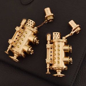 Briquets rétro en laiton, briquet Steampunk sous-marin, Collection nostalgique, essence pour hommes