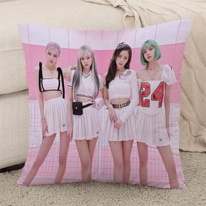 Fundas de almohada encendedores, funda de cojín Kpopblackpink, fundas cortas de felpa, almohadas decorativas para sofá de coche, fundas de almohada para cama, decoración del hogar