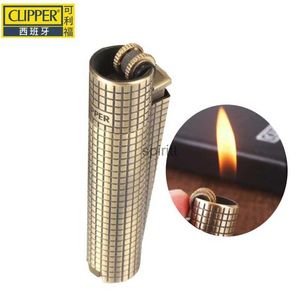 Briquets Vintage espagnol Clipper briquet métal roue allumeur CMP11 grand Clipper briquet fumer Gadget pour hommes boîte-cadeau YQ240124