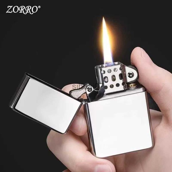 Encendedores Zorro Original Kerosene Encendedor Retro Creativo Puro Cobre Shell A prueba de viento Latón Cigarrillo Gasolina Motor Accesorios para fumar 240325