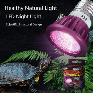 Éclairage 110/220 V lampe de nuit Reptile Imitation clair de lune nuit sommeil lampe d'éclairage tortue lézard serpent Reptile amphibien animaux accessoires