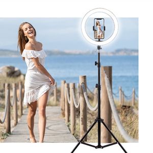 Éclairage 16/20/26/30CM Selfie Ring Light avec trépied lampe à LED professionnelle pour faire une courte vidéo éclairage photographique maquillage NE029