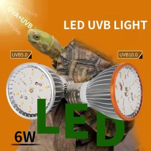 Verlichting 2024 Volledig spectrum UVa UVB Reptile Light Bulb LED UV -lamp voor Turtle Lizard Snake Verwarming Lamp Terrarium Lamp Rettili Accessoires