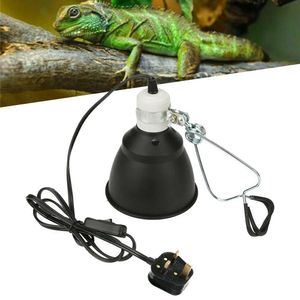 Iluminación 300W E27 reptil cerámica UVA/UVB lámpara de luz de calor soporte de cúpula tortuga incubadora toma de sol enchufe de Reino Unido/EE. UU./AU/UE