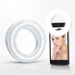 Verlichting 40 LED Draagbare Licht Nacht Clip-on Mobiele Telefoon Selfie Ring USB Lading Make-up Lamp voor alle schoonheid Vullicht