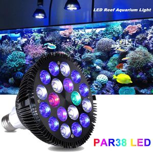 Verlichting 54W LED Aquariumlicht Cliplamp Visgroei Wit Blauw UV-kleurverlichting EU-stekker voor zeekoraalrif Zoutwaterschildpadhabitat