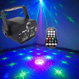 iluminación 60 patrones RGB LED Luz de discoteca láser 5V Recarga USB KTV DJ Dance Party Proyector de luz láser LED Iluminación de escenario Show para el hogar Pa