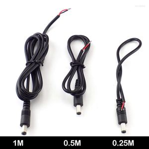 Verlichtingsaccessoires 0,25 m/0,5 m/1 m 5,5 2,1 mm 12V 3a 22AW DC -voedingskabel CCTV Adapter Mannelijke plug -connectorverlenging V
