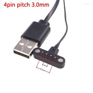 Accessoires d'éclairage 1 pièce 4 broches câble de charge magnétique USB Charge puissance transfert de données 3.0mm espace grille Pogo broches T forme DM98 Smart