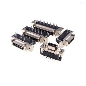 Accessoires d'éclairage 1 pièce femelle MDR Servo Driver Connecteur SCSI HPCN Slot Type 14 20 26 36 50 Pin Socket 90 Degrés Horizontal Through