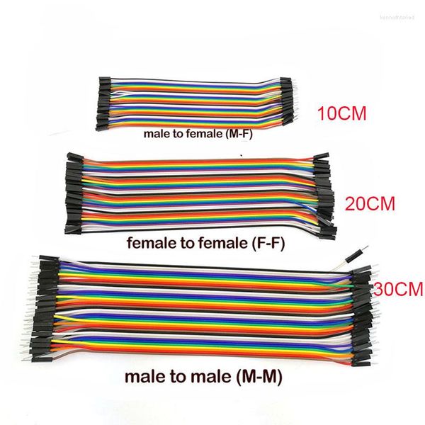 Accessoires d'éclairage 10CM 20CM 30CM mâle à femelle 40 broches, ligne de connexion de fil de connexion, câble de platine de prototypage, Kit de bricolage