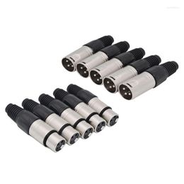 Verlichtingsaccessoires 10 stks 3 pin XLR Soldeertype Connector 5 mannelijke vrouwelijke plug kabelmicrofoon audiosocket