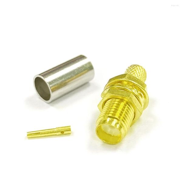 Accessoires d'éclairage 1 pc SMA femelle Jack écrou RF connecteur coaxial à sertir pour RG58 RG142 RG400 LMR195 câble droit plaqué or fil Terminal