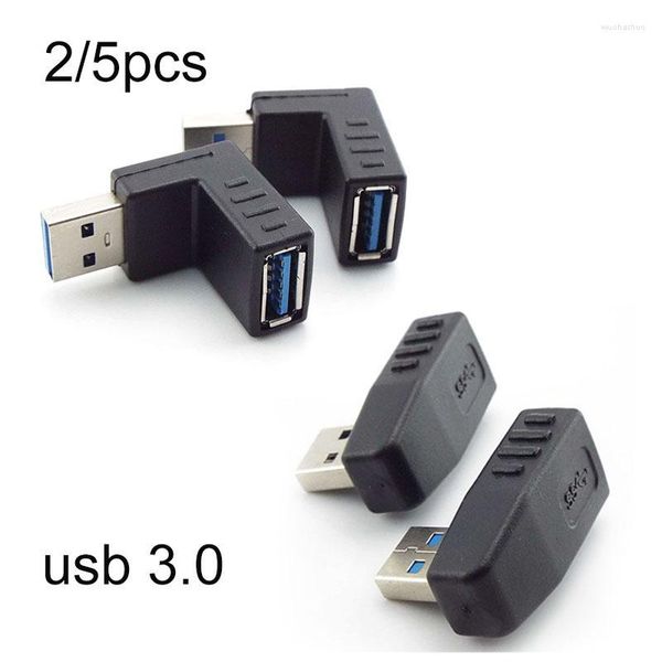 Accessoires d'éclairage 2/5 pièces 90 Angle USB 3.0 Type A mâle à femelle adaptateur M/F connecteur convertisseur prise d'extension pour ordinateur portable