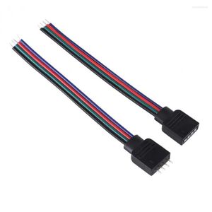 Verlichtingsaccessoires 20 stks Stel 4 pins kabelconnector plug mannelijke vrouwelijke draden voor 3528 3014 RGB LED Strip Lights235F