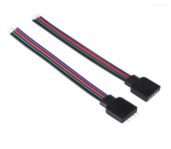 Accesorios de iluminación 20pcsset Conector de cable de 4 pines Cables macho hembra para luces de tira LED RGB 352830144249589