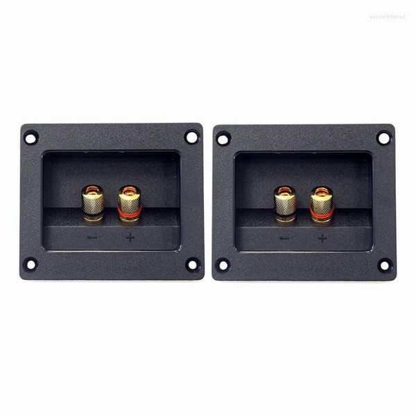 Accessoires d'éclairage 2pcs bricolage maison voiture stéréo 2 voies haut-parleur boîte terminal rond carré ressort coupe connecteur liaison poste banane jack et