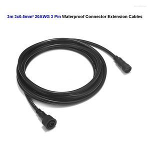 Accesorios de iluminación Conector impermeable de 3 pines Cable de extensión de alimentación 1 m 2 m 3 m 0,5 mm Cables de núcleo para LED Wall Wash WS2812 Pixel Strip Stage