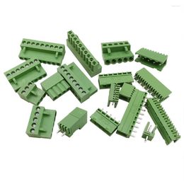 Accessoires d'éclairage 5/10 paires HT3.96mm 2P 3P 4P 5P 6P 7P 8P 9P 10 broches bloc connecteur droit aiguille pas 3.96mm PCB borne à vis 300V