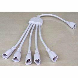 Verlichtingsaccessoires 50 cm connector 3pins voor 5 eenheden T8 T5 LED -buizen Geïntegreerde ondersteuningslichten Fittrichtkoord Een tot vijf verbindings 2ds lineaire lampen samen