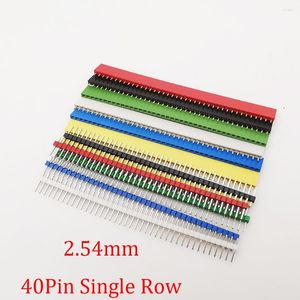 Accessoires d'éclairage 5 paires 2.54mm 40 broches simple rangée mâle femelle broche connecteur carte PCB bande 40P Pinheader prise prise pour Arduino