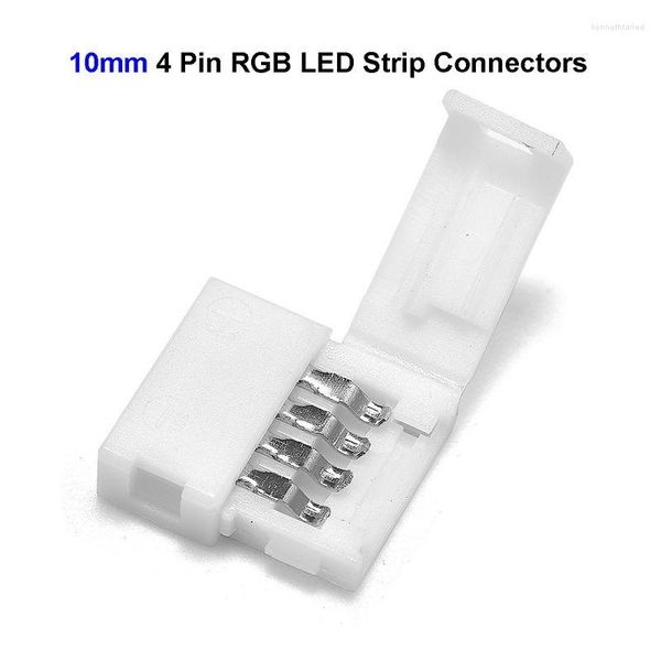 Accessoires d'éclairage 5 pièces 10mm 4 broches connecteur de bande LED rvb soudage gratuit 8mm 2 pour SMD 3528 5630 lumières