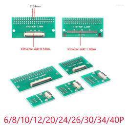 Accesorios de iluminación 5 uds FPC/FFC placa adaptadora 0,5/1,0 MM a 2,54 MM conector soldado 6/8/10/12/20/24/26/30/34/40P
