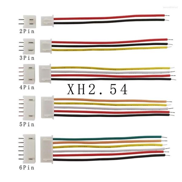 Accessoires d'éclairage 5 ensembles 20CM XH 2.54mm 2P 3P 4P 5P 6P 7P 8P 9P 10Pin bornes de prise câble connecteurs de prise XH2.54 2.54 fil JST