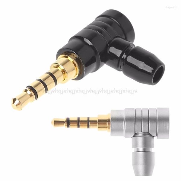 Verlichting Accessoires 90 Graden Haakse Mannelijke Jack Plug 4 Pole 3.5mm Stereo Audio Adapter Converter JUN20 Dropship