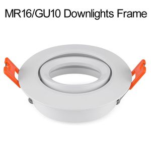 Verlichtingsaccessoires Downlight Rebess Spotlight Metalen vierkante lichtframe vierkante armatuur houders verstelbare uitsparing 70 mm LED -halogenen GU10 MR16 CRESTECH168