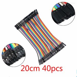 Accessoires d'éclairage pour Dupont Jumper Wire 20CM 40 Root Male to Female Silicone Cable Arduino