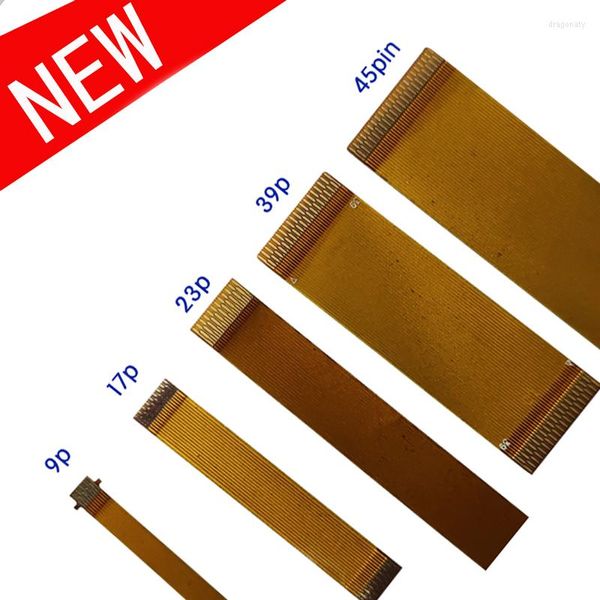 Accessoires d'éclairage FPC FFC câble LVDS connecteur de fil, ruban à pas de 0.3mm plat Flexible 9 17 23 39 45 broches/9P 17P 23P 39P 45P