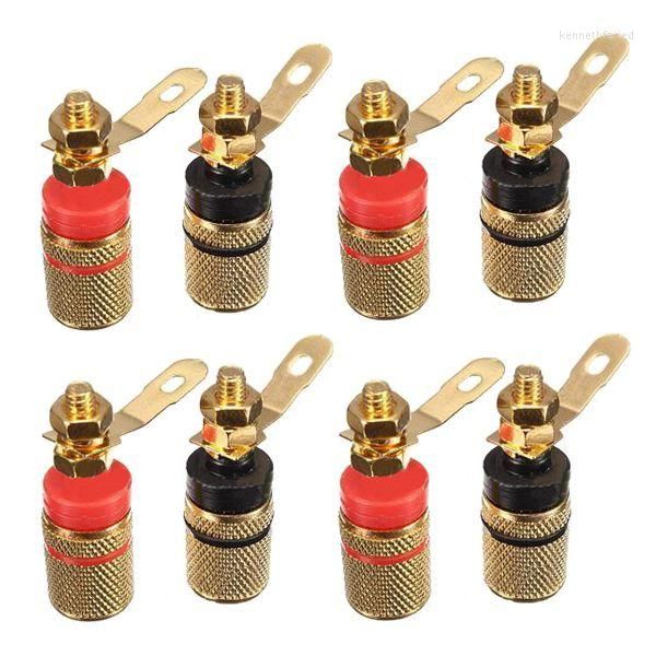 Accessoires d'éclairage GTBL 8 pièces haut-parleur plaqué or connecteur de liaison de fiche banane de 4mm