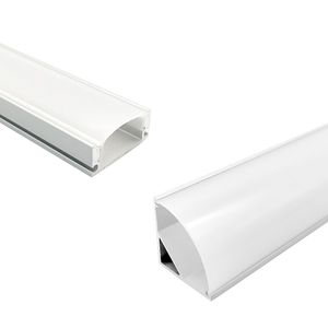 Verlichtingsaccessoires LED Aluminium Channel V/U -vorm met melkachtige pc -afdekking voor striplichten Installatie gemakkelijk te snijden professionele look LED Strip diffuser Crestech168