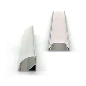 Accessoires d'éclairage Système de canaux en aluminium à LED avec couvercle en forme de V, rail de diffuseur de lumière à bande LED avec embouts blancs et clips de montage, accessoires maintenant OEM