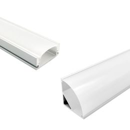 Acessórios de iluminação Sistema de canal de alumínio LED em formato de U V com clipes de montagem de tampa difusora branca leitosa e tampas de extremidade Fácil corte e instalação Oemled