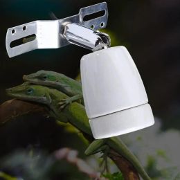 Support de lampe en céramique d'éclairage E27 avec interrupteur à bouton marche/arrêt, Base de lampe chauffante pour animaux de compagnie, support d'ampoule rotatif pour support de lampe de Reptile
