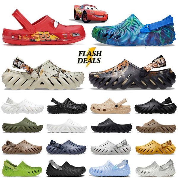 éclairage voitures de créateurs plate-forme pantoufles sandales diapositives célèbres femmes hommes crocodile chaussures colorées écho pantoufle triple noir rouge bleu blanc sandale charmes 35-46